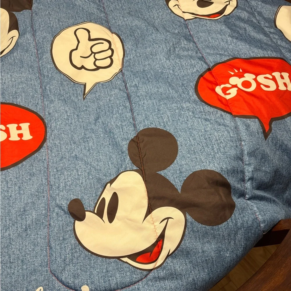 Disney-Mickey Mouse Comforter w/Sheets & 1 Pillow Case,Red/White/Blue